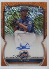 2023 Bowman Chrome Prospect Orange Shimmer Refractor 12/25 Joel Diaz Auto 13u1