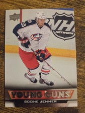 2013-14 Upper Deck UD Young Guns YG Boone Jenner Rookie Card #225 Blue Jackets. rookie card picture