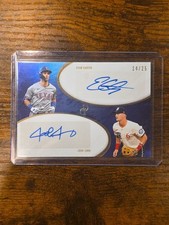 2025 Topps Dynamic Duals Baseball Evan Carter Josh Jung Blue Auto /25 Card #33D
