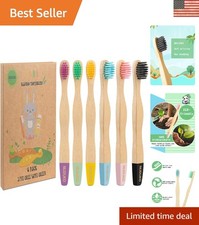 Sustainable Kids Toothbrush Pack - 6 Soft Bristle Brushes for Delicate Teeth