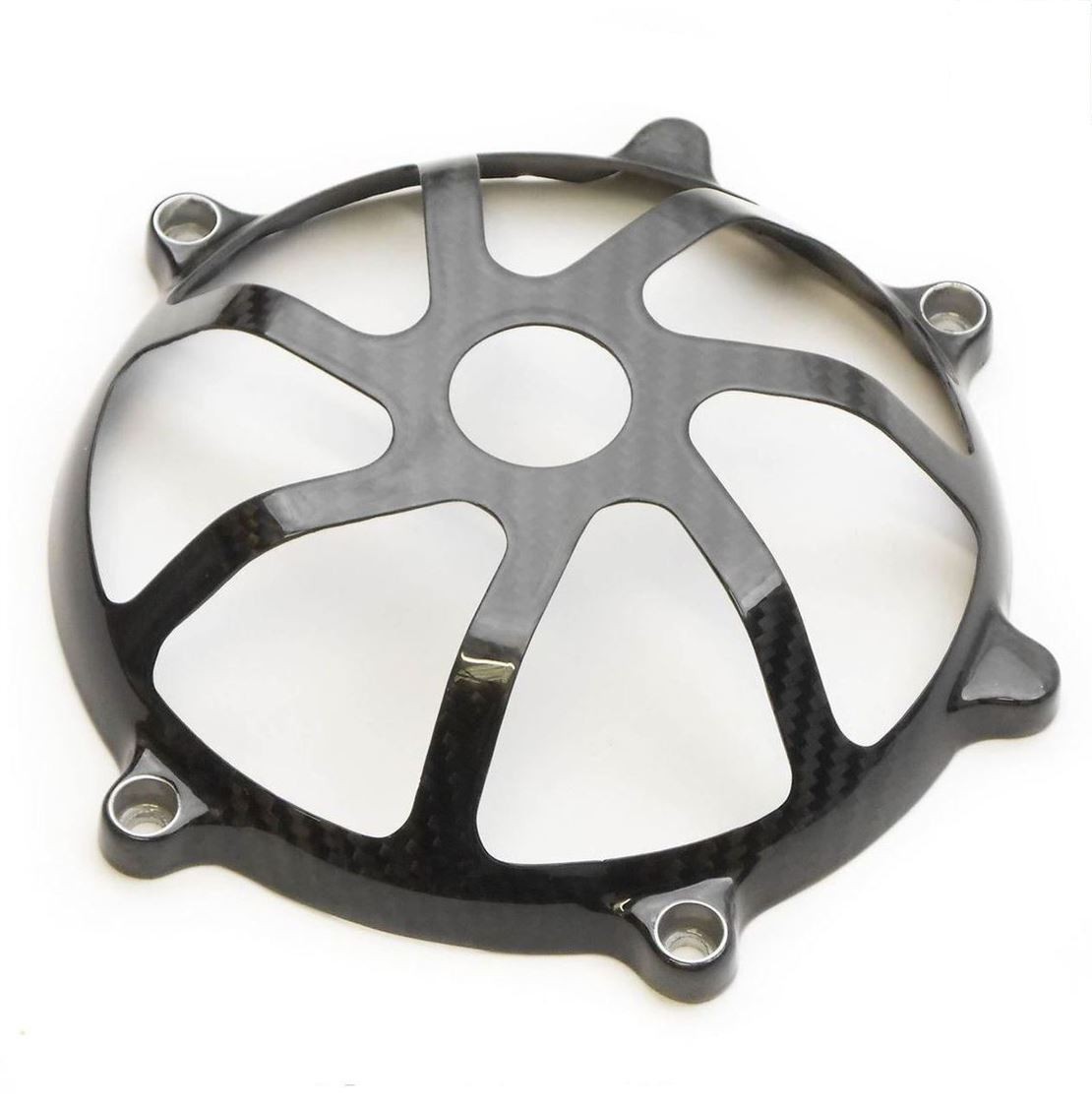 Coupelle d'embrayage carbone Ducati sergé brillant D pour carter moto sport