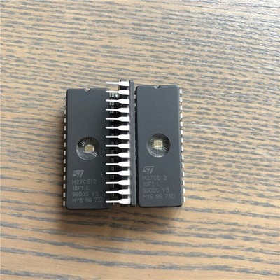 New M27C512-10F1 12F1 27C512 64k x 8 bit UV EPROM CDIP28 x 1pc #jd