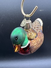 Old World Christmas Mallard Duck Ornament OWC Glass Bird Wildlife Figurine