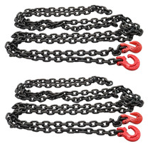 2x SECURA Forstkette 8mm x 2m | GK: 8 | Zugkraft: 4000 kg, Bruchkraft: 8000 kg