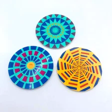 Lot of 3 Plastic Spinner Caps Pogs Official  Imperial Slammer Whammers1994 90s