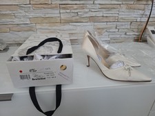 Hassall Bewitched bridal shoes wedding satin pumps size 40.5 ivory/cream