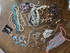 Antique Vintage Estate Mixed Costume Jewelry Lot Mostly Necklaces Wearable