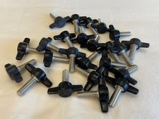 1/4"-20 x 1" Stainless Steel Thumb Screw Black Tee / Wing New Old Stock - 2 Qty