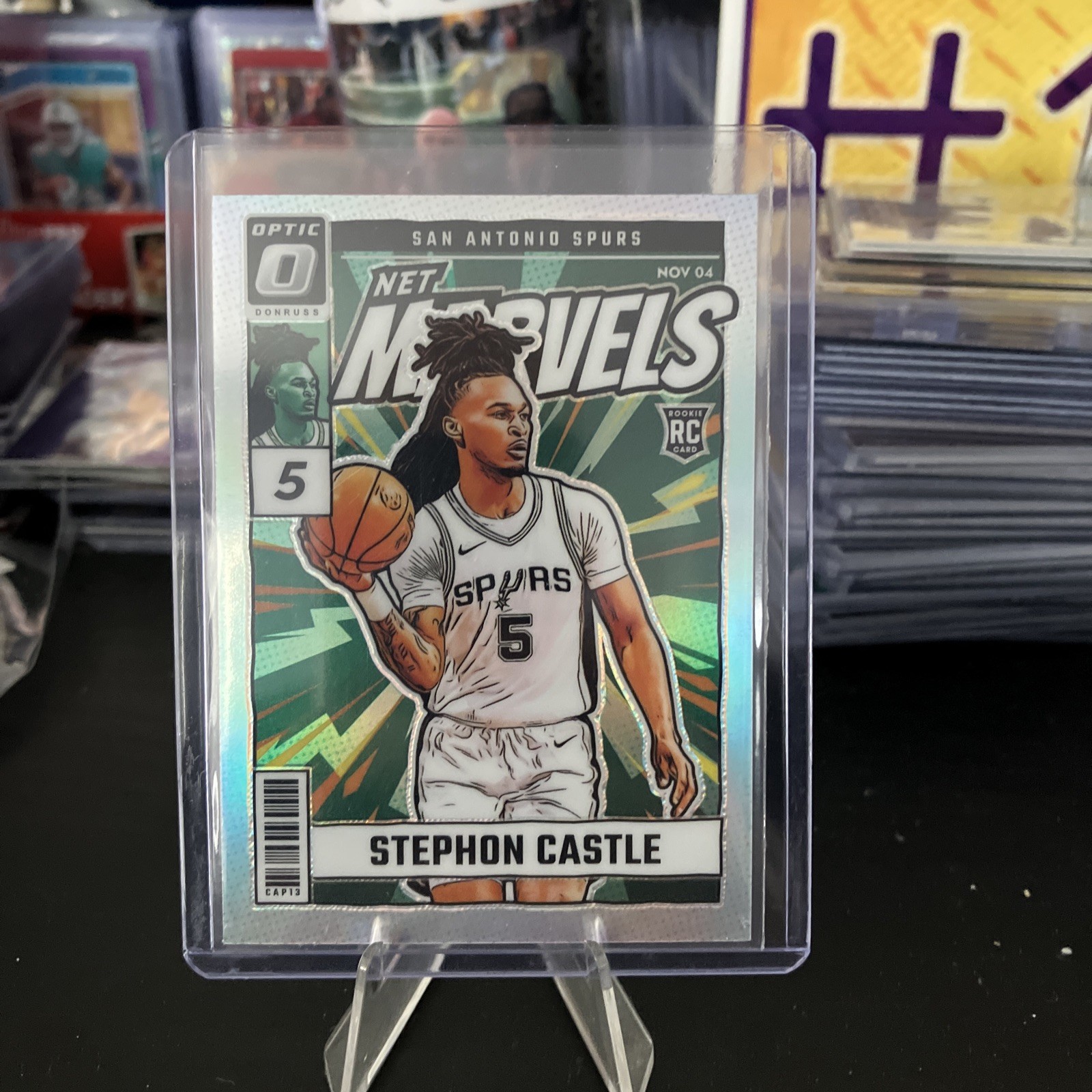 2024-25 Panini Donruss Optic Stephon Castle #12 RC Rookie Net Marvels Holo