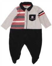 Tuta ARMANI BABY bambino ragazzo manica lunga 3-6 mesi nero colorblock AA19