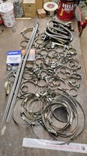 Vintage Hoses Clamp Assortment. 12 Inch To 10 Inch Muffler Clamps U Clamps Vintage Hoses Clamp Assortment. 12 Inch To 10 Inch Muffler Clamps U Clamps