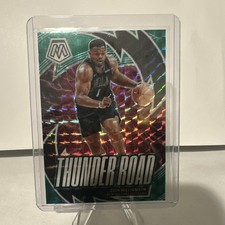 ZION WILLIAMSON 2023-24 MOSAIC THUNDER ROAD GREEN PRIZM PELICANS #10 