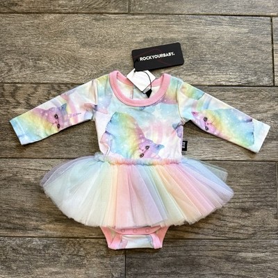 NWT Rock Your Baby Australia Cosmic Kitten Unicorn Tutu Circus Dress 0-3 Months