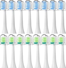 16PCS Replacement Toothbrush Heads for Philips Sonicare Compatible Soft Bristles