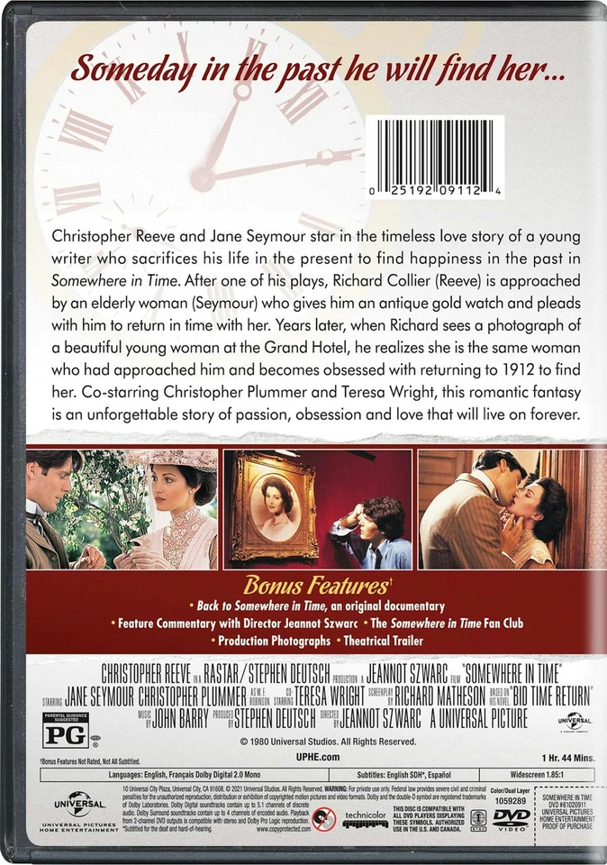 Somewhere in Time DVD Christopher Reeve NEW - Image 4 of 4