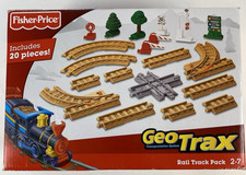 Fisher Price GeoTrax Rail Track Pack 20 Piece Expansion Set Complete Used L9183