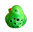Green Ceramic Bird Pomander. Vintage Inspired Decorative Figurine. — photo 2