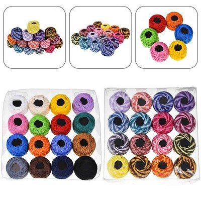 Buntes Baumwoll Stickgarn Set 16 Teile zum Selbermachen Handnähen und Flechten