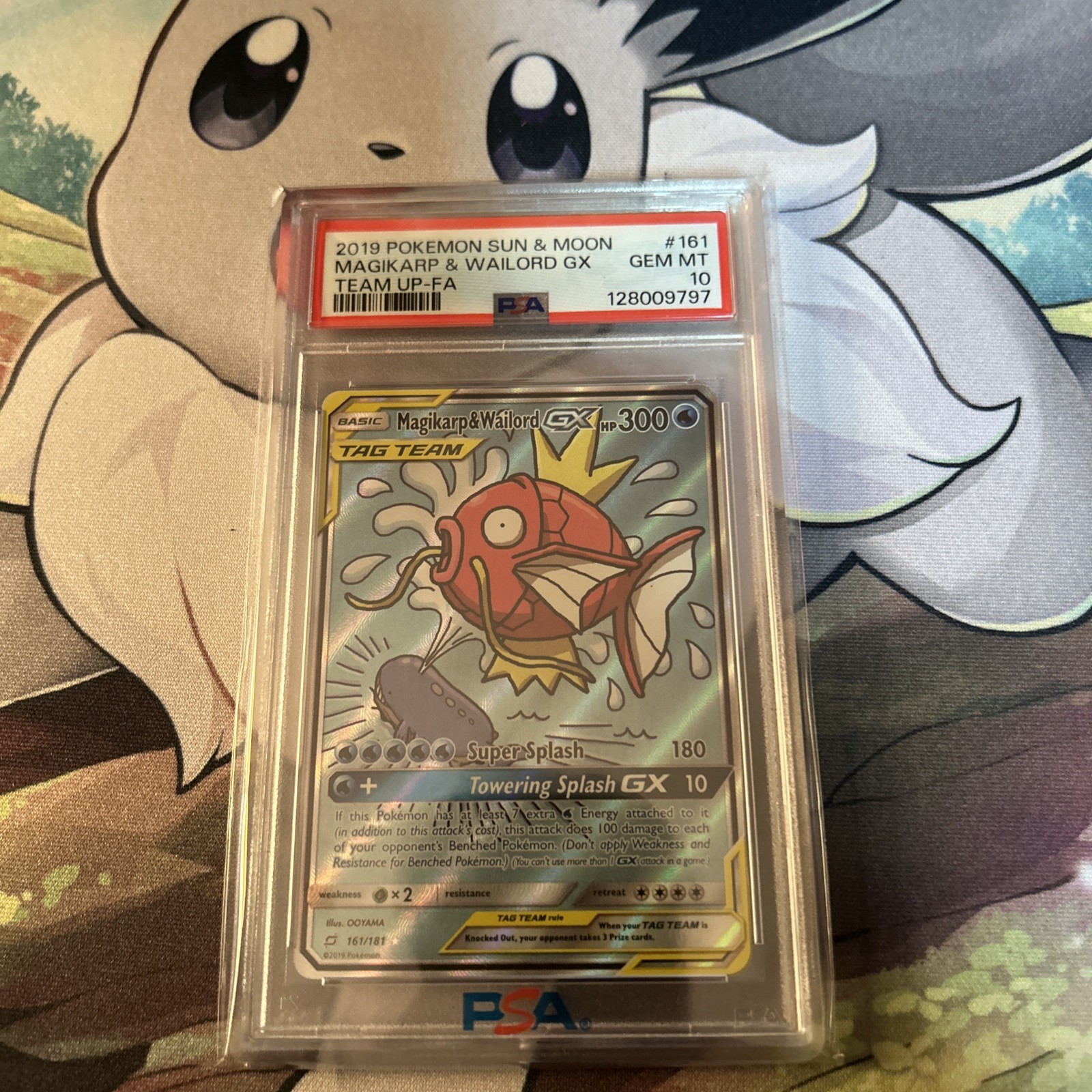  2019 SM Team Up Magikarp & Wailord GX 161/181 PSA 10