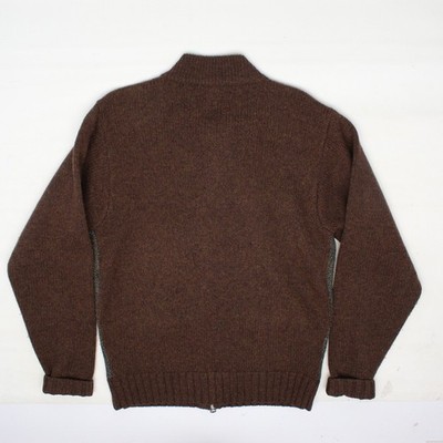 J Crew Harris Tweed Sweater Jacket Mens S Heather Hazelnut Brown