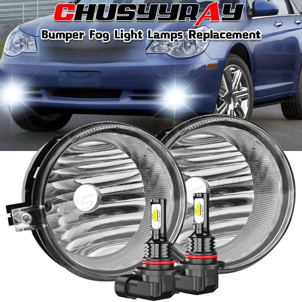 For Chrysler Aspen 07-09 Factory Bumper Replacement Fit Fog Lights Clear Lens