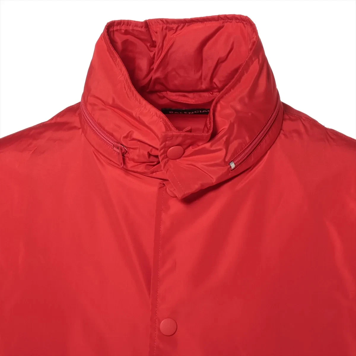 Balenciaga 18 anni giacca poliestere 44 uomo rosso 556238 retro logo cappuccio portaoggetti