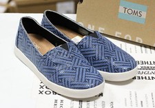 SALE Toms Avalon Sneaker Blue Leather Reptile Women Shoes 10006311 size6 O