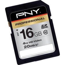 PNY 16GB Class 10 SD Card SDHC Professional for Canon PowerShot