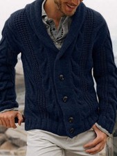 New men's cardigan sweater base sweater large size sweater jacket - Free Shippin
