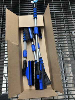 4- Mallory 580-EP Mini Telescoping 35'' Pivoting Dual Head with Squeegee and Ice