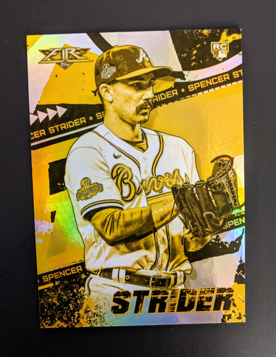 Spencer Strider 2022 Topps FIRE Gold Minted Rookie Card #32 Atlanta Braves