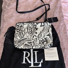 Ralph Lauren Black/white Crossbody Bag.New 