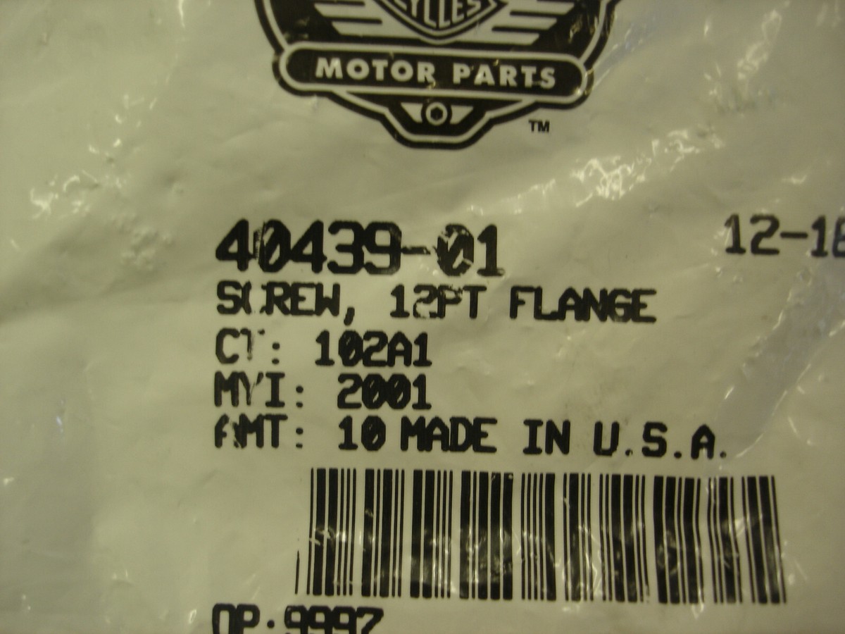 その他 1 Harley Davidson OEM Subassembly Flange 12PT Screw P/N 40439