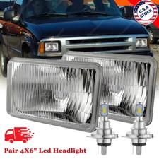 For Chevy S10 Blazer 1994-1997 Pair  4x6 inch LED Headlight Hi-Lo Sealed Beam++