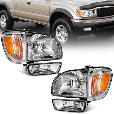For 2001-2004 Toyota Tacoma Headlights+Corner Signal Lights+Bumper Lamp L+R Pair