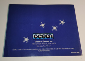 The Untouchables BLUE Original Book Instruction Manual Game NINTENDO NES