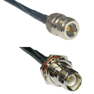 RFC240 N FEMALE to RP-TNC FEMALE Coax RF Cable USA-Ship Lot