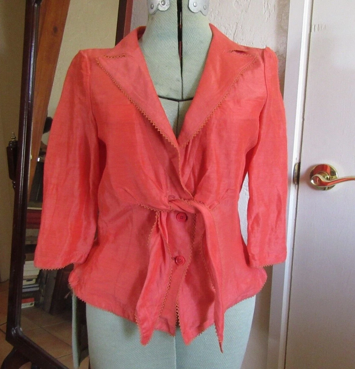 Coral top pink blazer