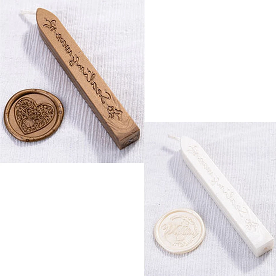 6x/12x Palos de Cera de Sellado Vela de Fusión con Mechas Cera Sello Sellos Carta de Boda Foto 3 de 4
