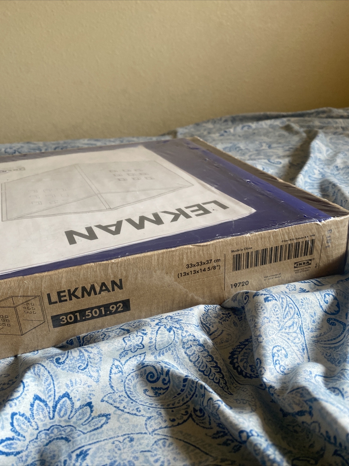 IKEA LEKMAN Blue Plastic Box Basket Storage Organizer 13 X 14.5 X 13 eBay