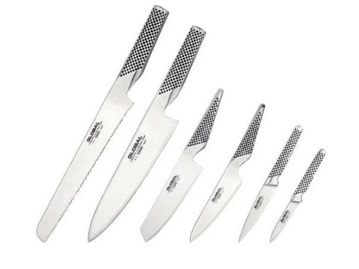 Global Hiro 7pc Knife Block Set 7 Piece | Black - Image 2 of 2