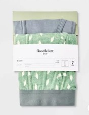 Goodfellow  CO Men's 2 Pack Trunks Green Gray Size S 28/30 Green Dotted, Grey