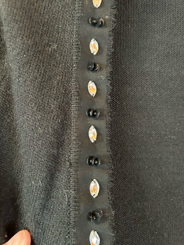 A. Byers Open Front Shrug Bolero Cardigan Beaded Small Frayed Edge Dressy Formal - Picture 7 of 9