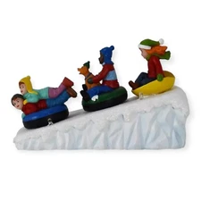 St Nicholas Square Village "Children Sledding" Lighted Christmas Accessory 2023