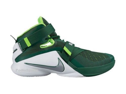 Nike Lebron Soldier IX TB Green Metallic Men 749498 Basketball Shoes Sneakers 18 - Picture 1 of 2