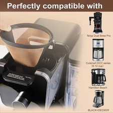 2 paquetes de 2 filtros de café de cono reutilizables KEEPOW #4, paquete de 2 8-12 tazas, tamaño 04