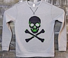 Skeleton Skull & Crossbone Jolly Roger Halloween Circo Sweatshirt Youth XS 4-5