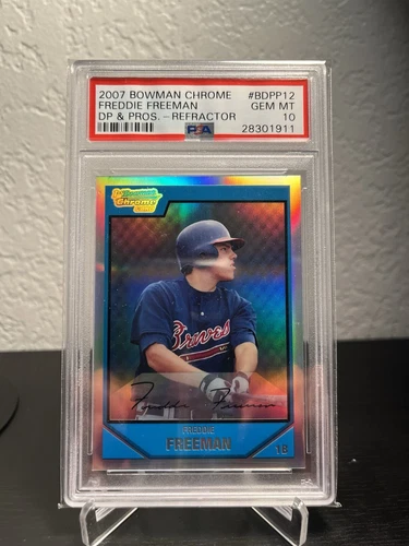 2007 Bowman Chrome Draft Freddie Freeman Refractor Rookie PSA 10