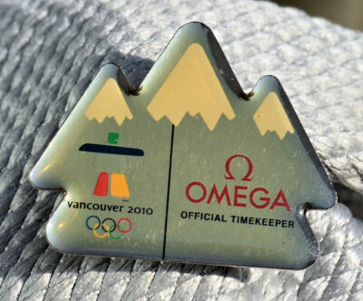 Sehr seltene Brosche Olympiade Vancouver 2010 Original Omega Official Timekeeper