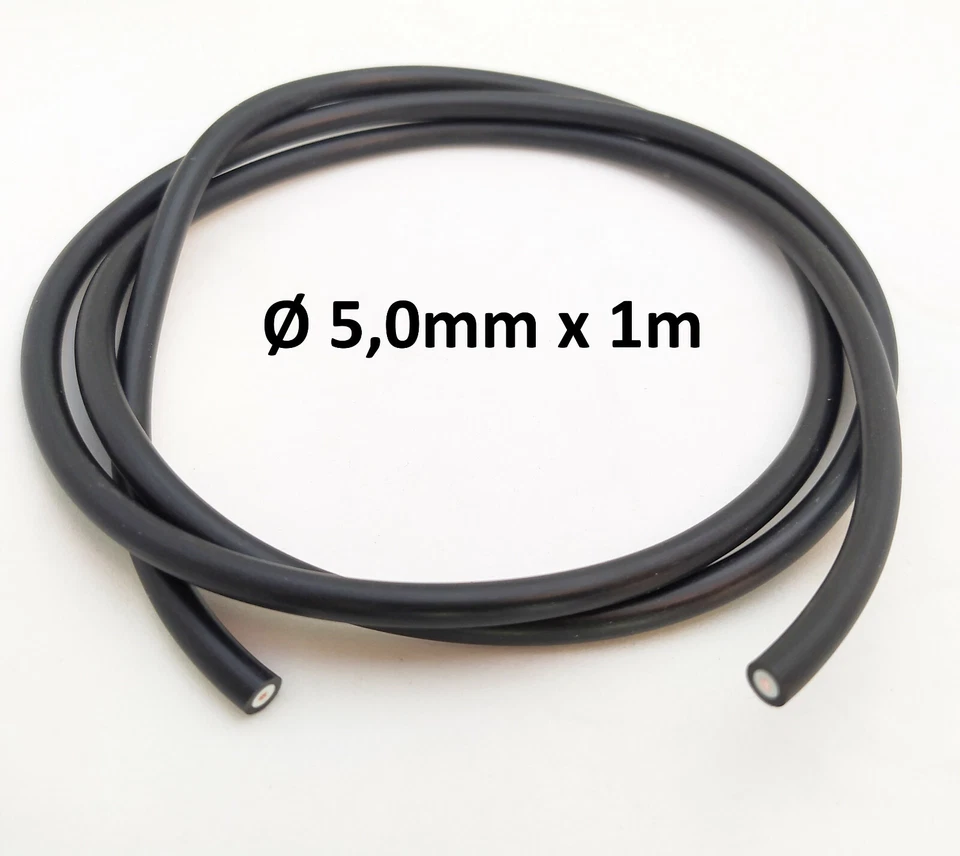 Zündkabel 5mm für Stihl Dolmar Husqvarna Solo Einhell Motorsäge Freischneider 1m